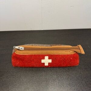 Karlen Swiss Army Vintage Recycled Wool & Leather Pencil Case